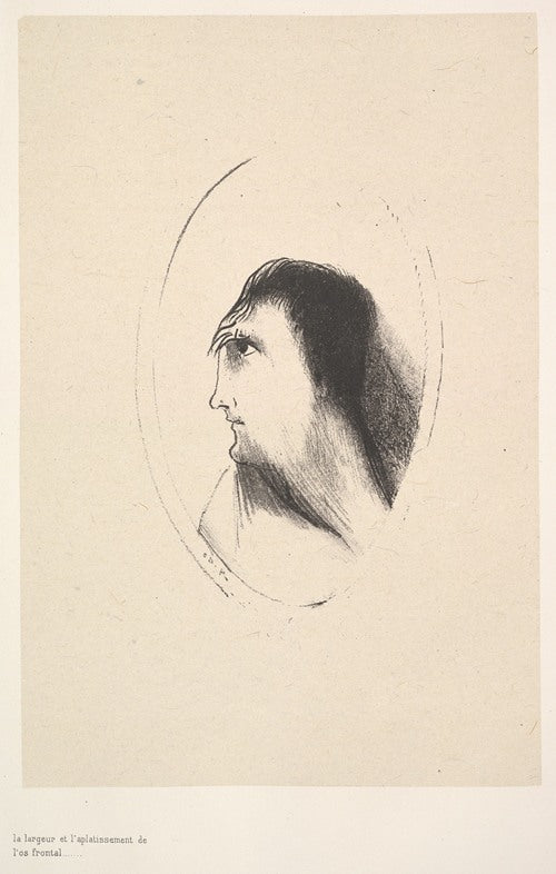 La anchura y la planitud del hueso frontal (1896) de Odilon Redon