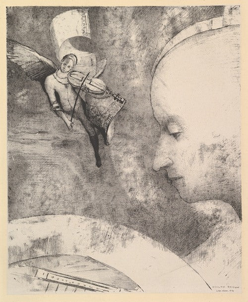 El arte celestial (1894) de Odilon Redon