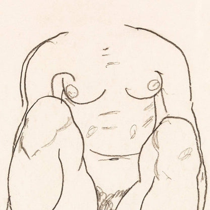 Torso de mujer sentada con botas de Egon Schiele