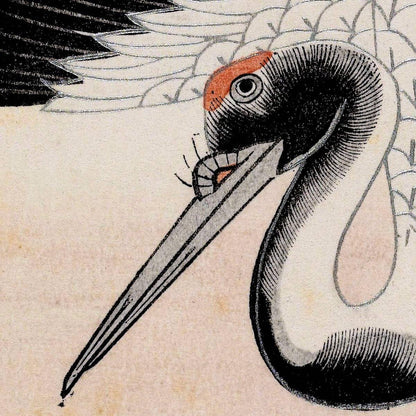 Grúa frente al sol naciente, de Yashima Gakutei