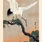 Japanese Crane with babies by Koson Wall Hanging