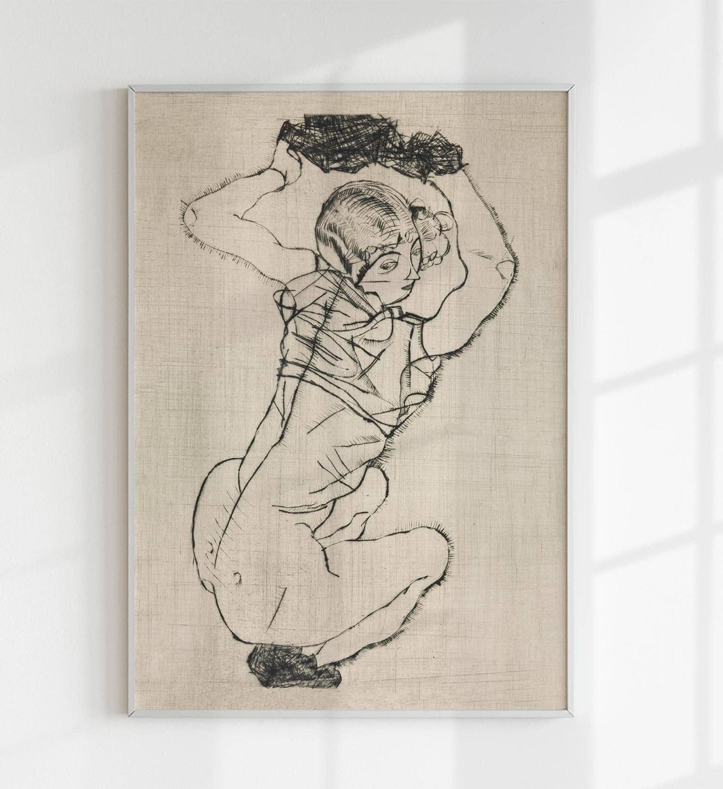 Squatting Woman by Egon Schiele