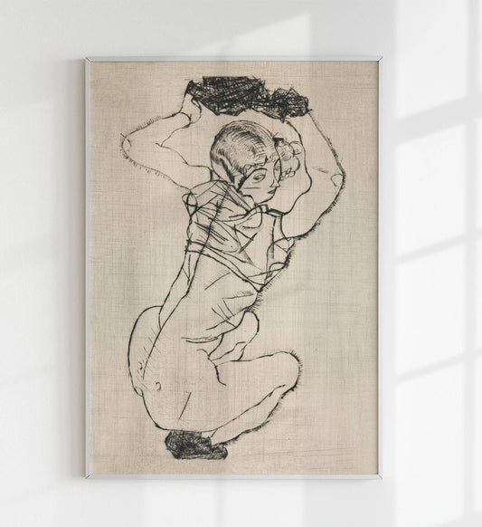 Mujer en cuclillas de Egon Schiele