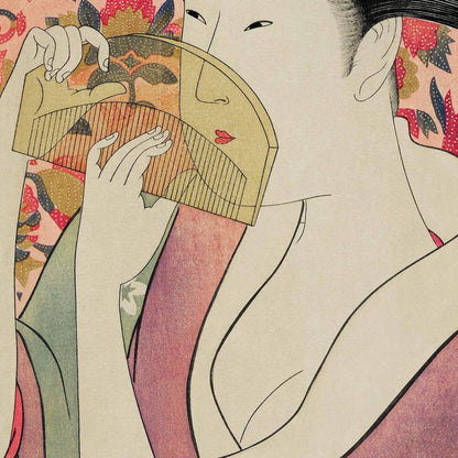 Geisha sosteniendo un peine de Kitagawa Utamaro