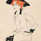 Portrait of a Woman in a hat by Egon Schiele