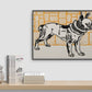 Orange French Bull Dog Art Print