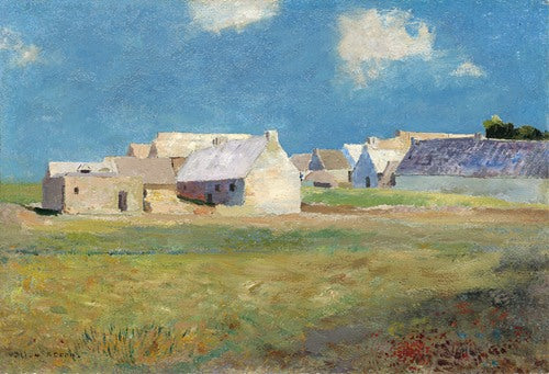 Pueblo bretón (c. 1890) de Odilon Redon