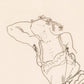 Reclining Model in Chemise and Stockings by Egon Schiele