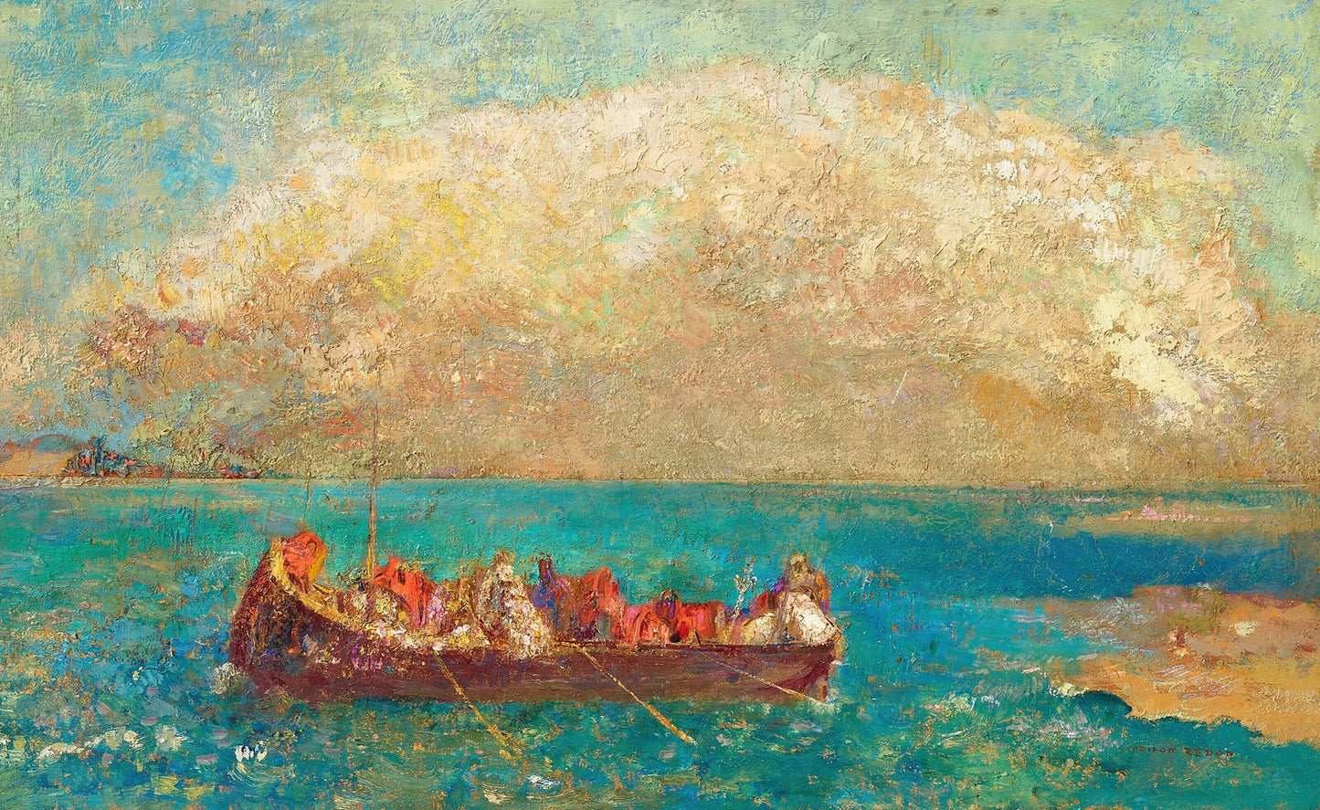 La barque aux âmes inanimées  by Odilon Redon