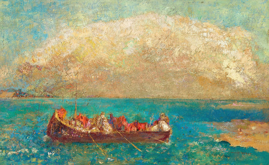 La barque aux âmes inanimées  by Odilon Redon