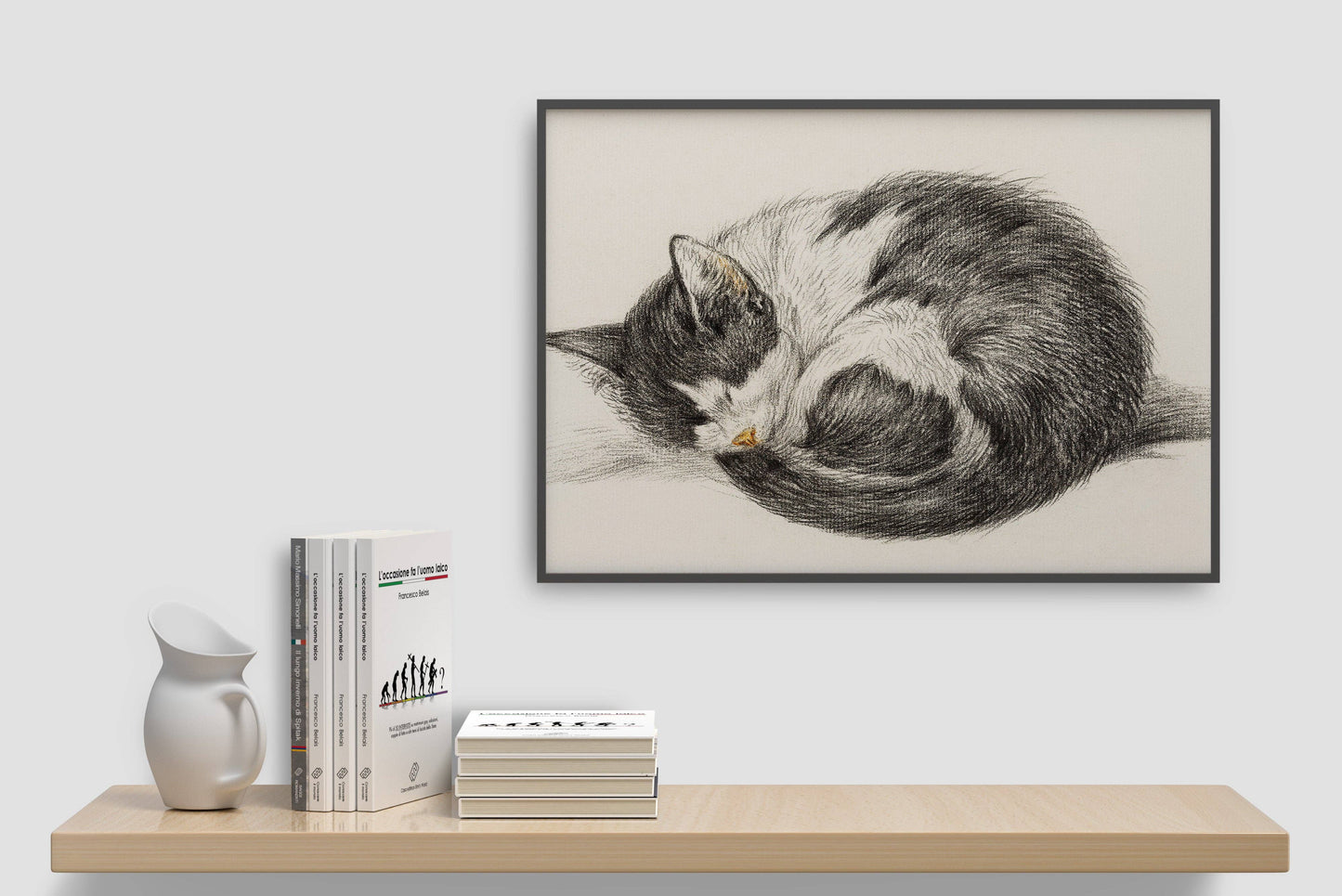 Vintage Sleeping Kitten Poster