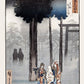 Hotohoto ceremony at the Oyashiro Shrine in Izumi Province by Hiroshige