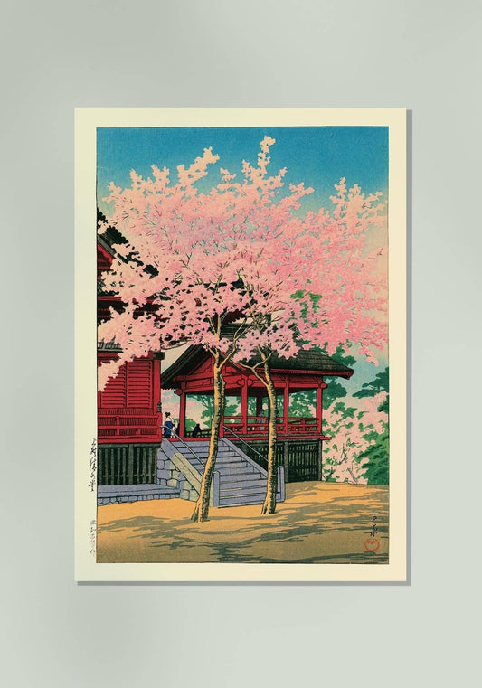 Sala Kiyomizu, Ueno, por Hasui