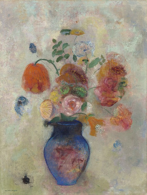 Large Vase with Flowers (c. 1912)  by Odilon Redon