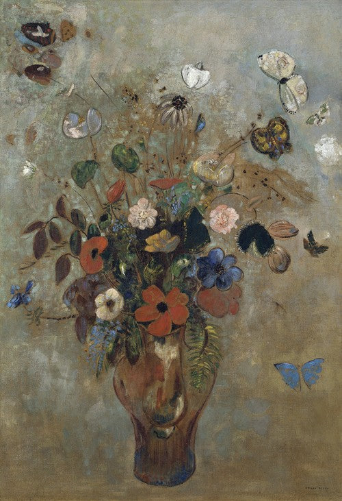 Naturaleza muerta con flores (1905) de Odilon Redon