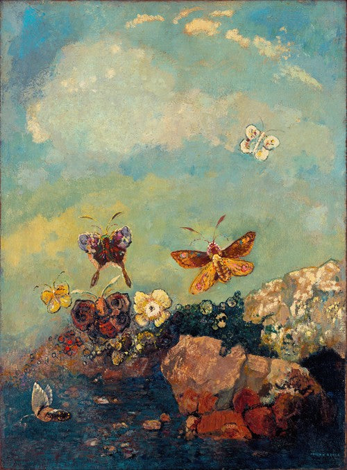 Mariposas (hacia 1910) de Odilon Redon