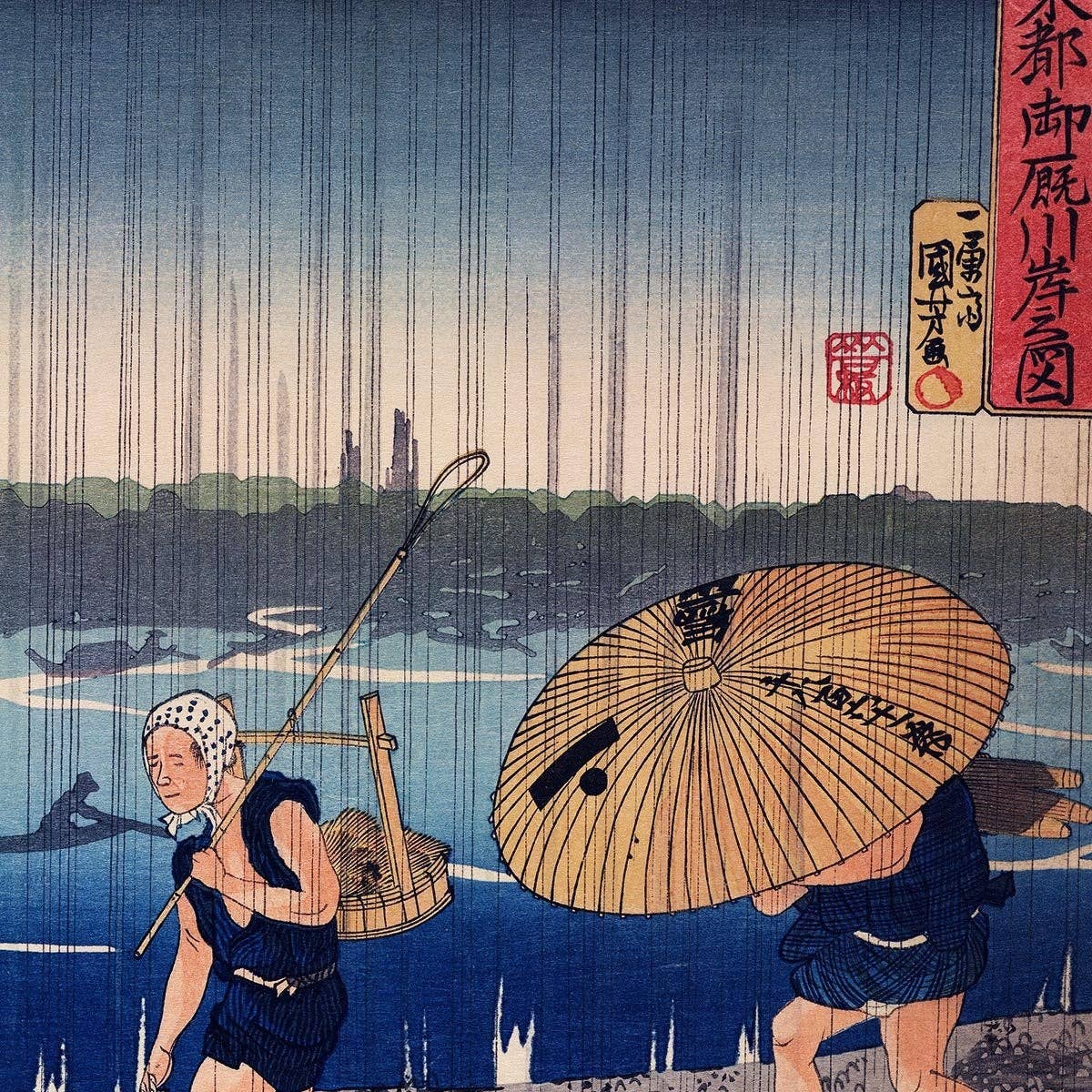 On the Bank of the Sumida River by Utagawa Kuniyoshi