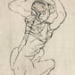 Squatting Woman by Egon Schiele