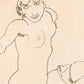 Naked Lady in Lingerie by Egon Schiele