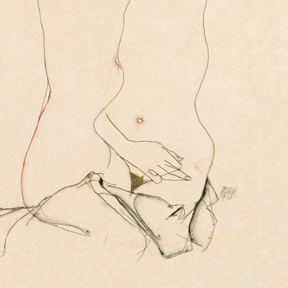 Dos mujeres abrazándose de Egon Schiele
