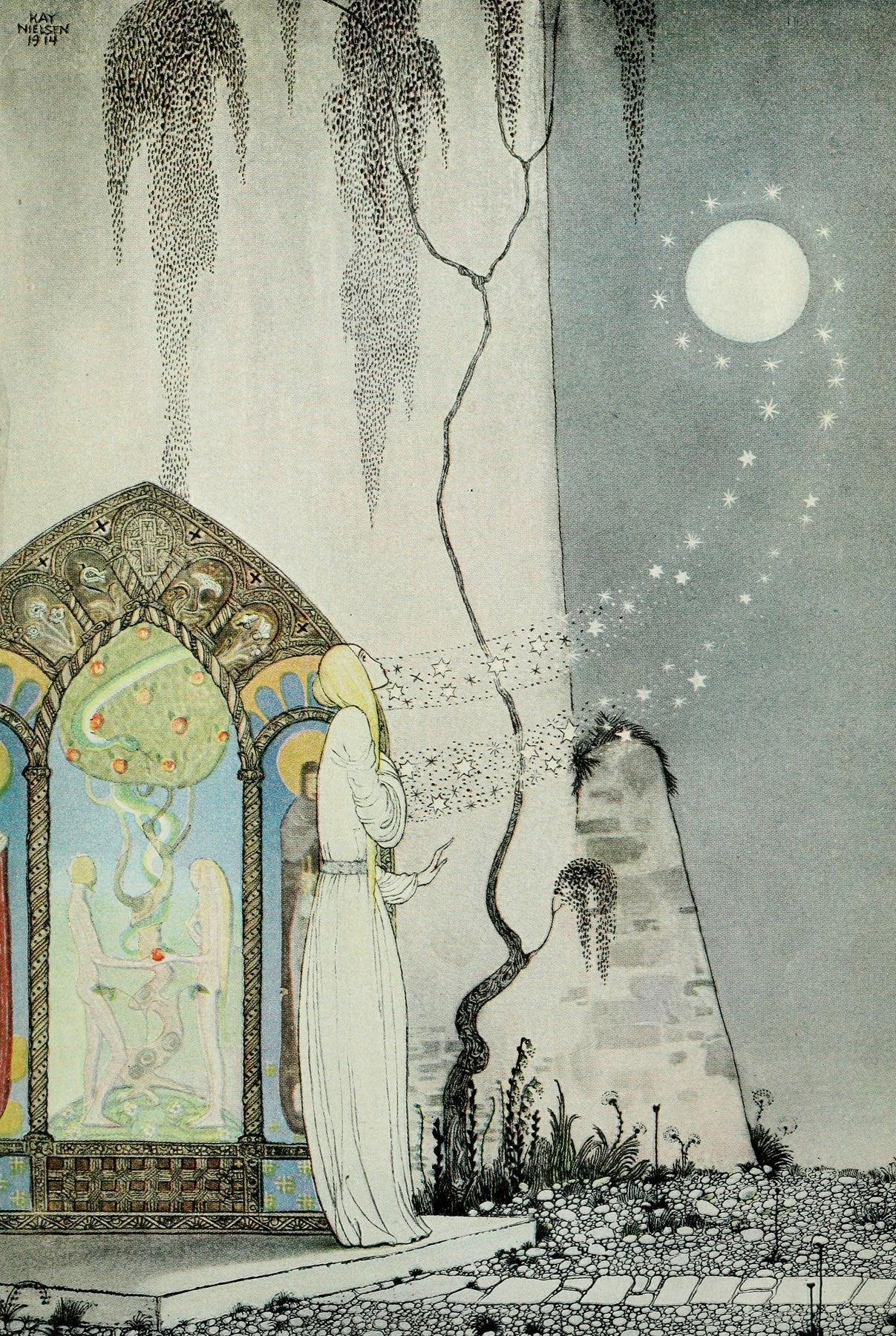 East of the sun and west of the moon pl 09 (1922)  by Kay Rasmus Nielsen