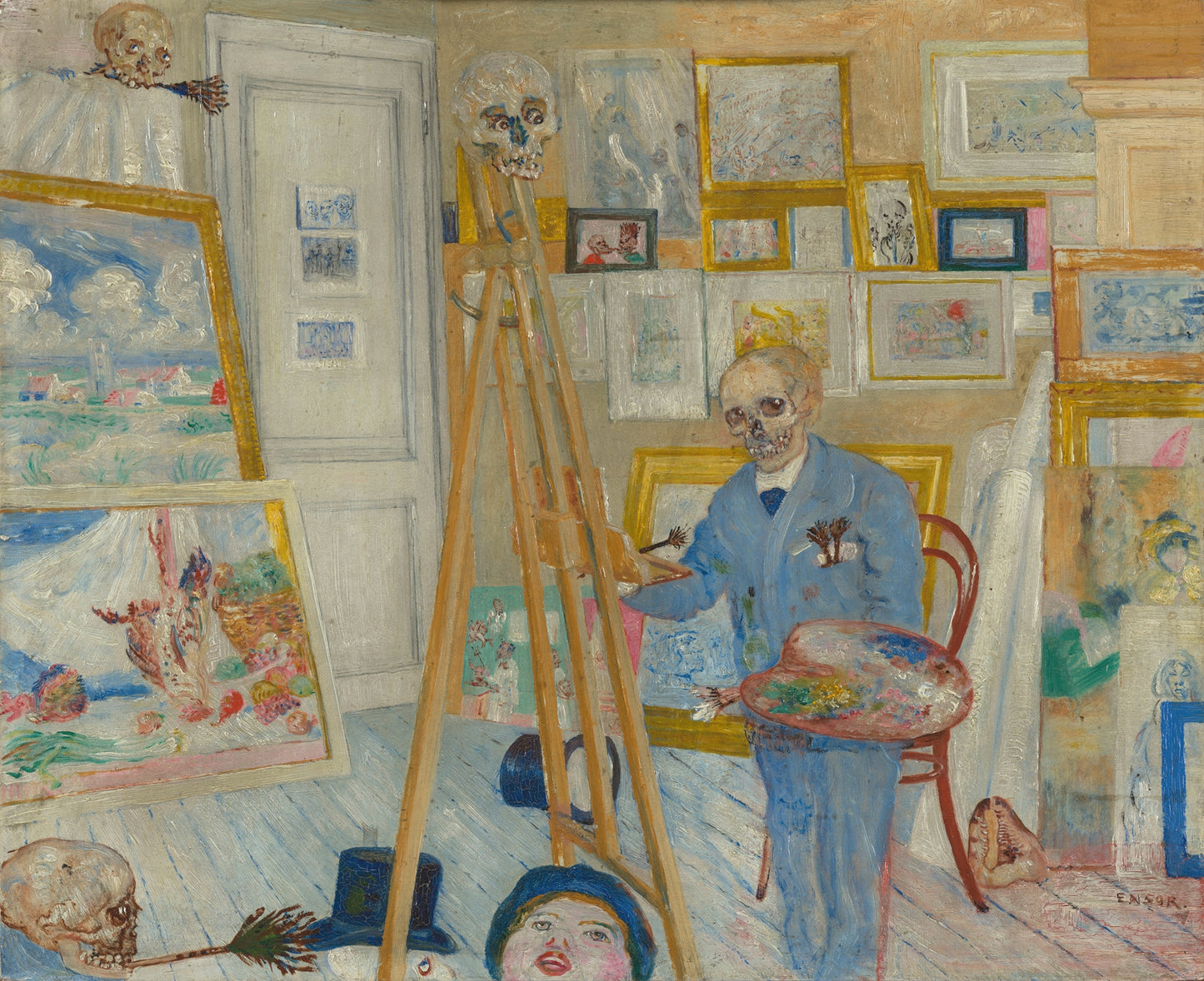 El pintor de esqueletos (1896) de James Ensor