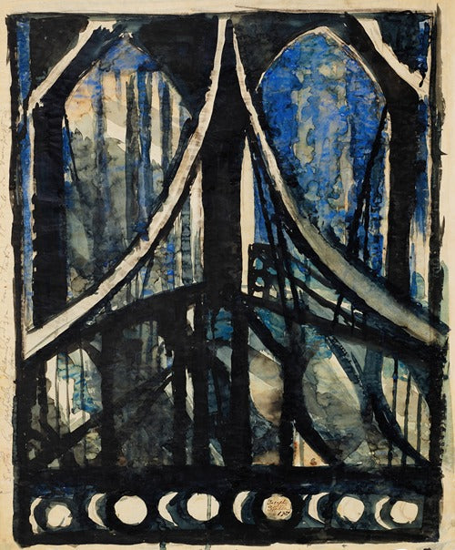 Estudio del puente de Brooklyn (1922) de Joseph Stella