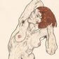 Nude in Black Stocking by Egon Schiele