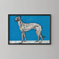 Greyhound (1912) by Moritz Jung - Blue Greyhound Art Print