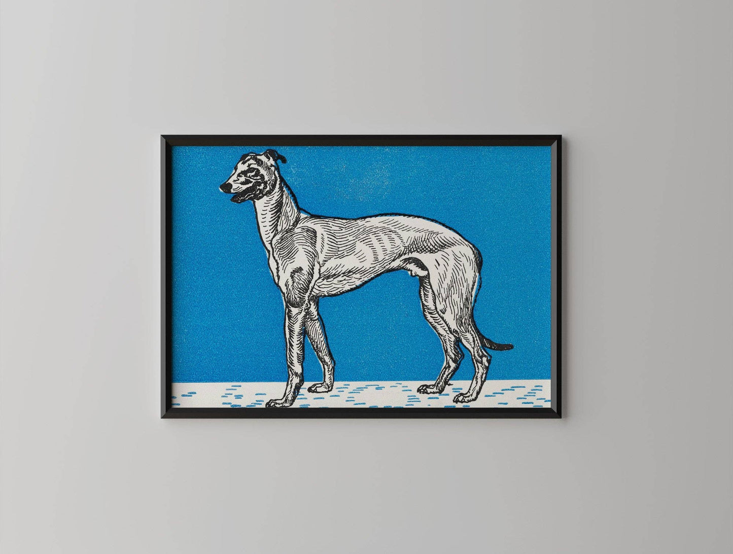 Greyhound (1912) by Moritz Jung - Blue Greyhound Art Print