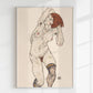 Desnudo con medias negras de Egon Schiele