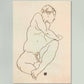 Female Nude Bending to the Left by Egon Schiele