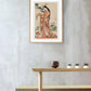 Geisha with long hair by Eishi Hosoda Poster