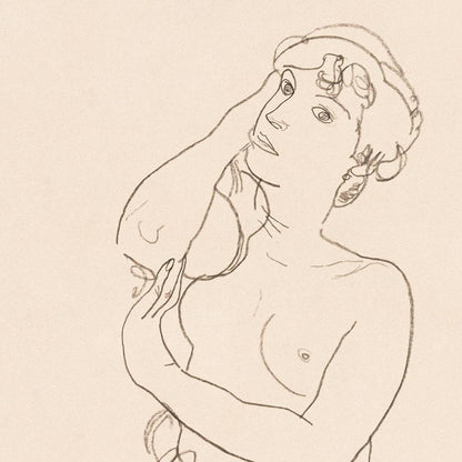 La dama desnuda 02 de Egon Schiele