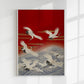 Crane Over Waves Kimono Poster