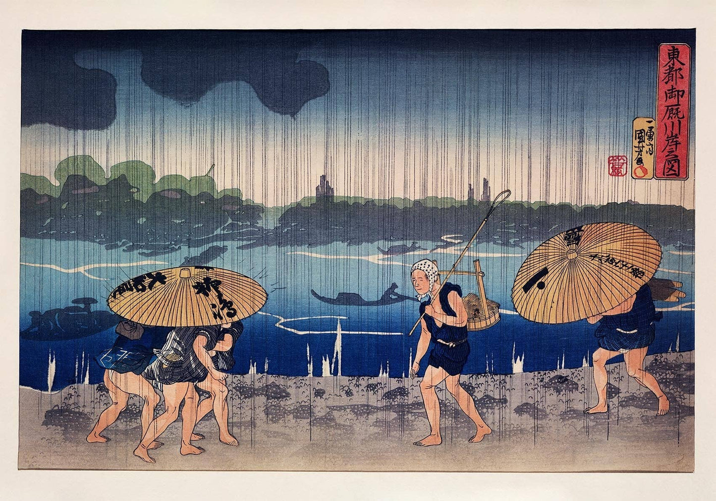 A orillas del río Sumida de Utagawa Kuniyoshi