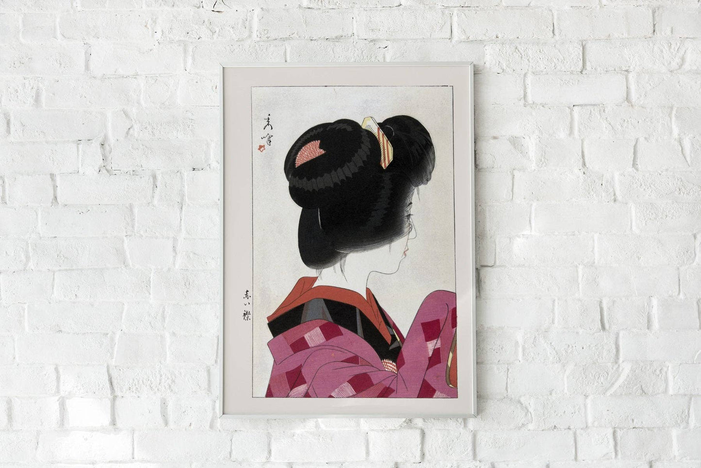 Geisha with Red Collar by Yamakawa Shuho Poster