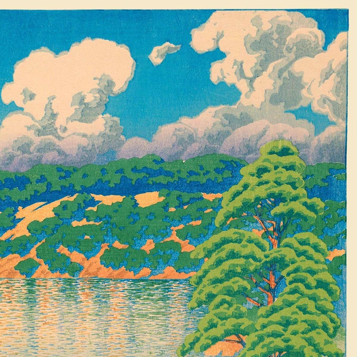 Akisu Lake by Hasui