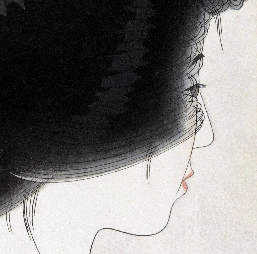 Geisha with Red Collar by Yamakawa Shuho Poster