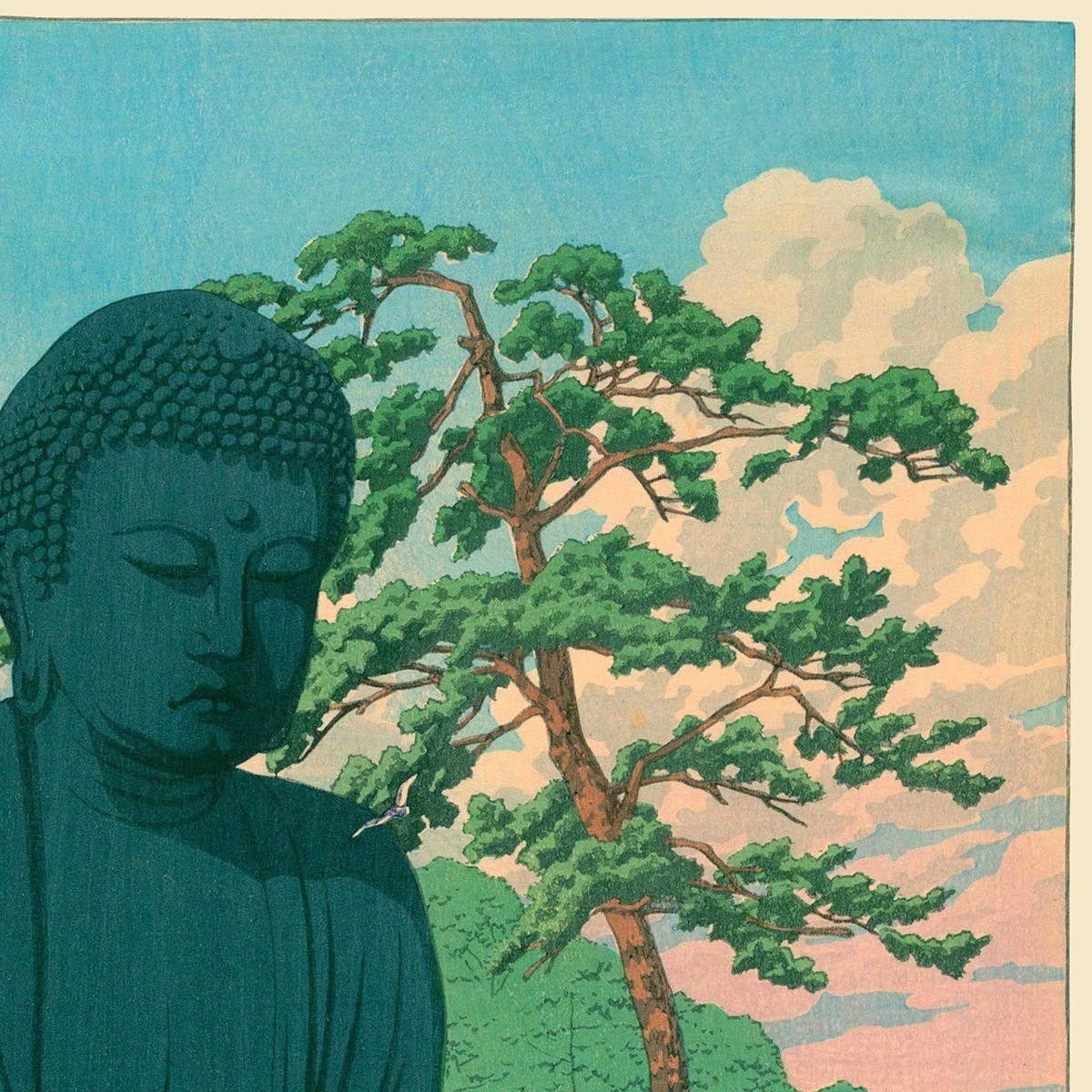 Great Buddha at Kamakura by Hasui