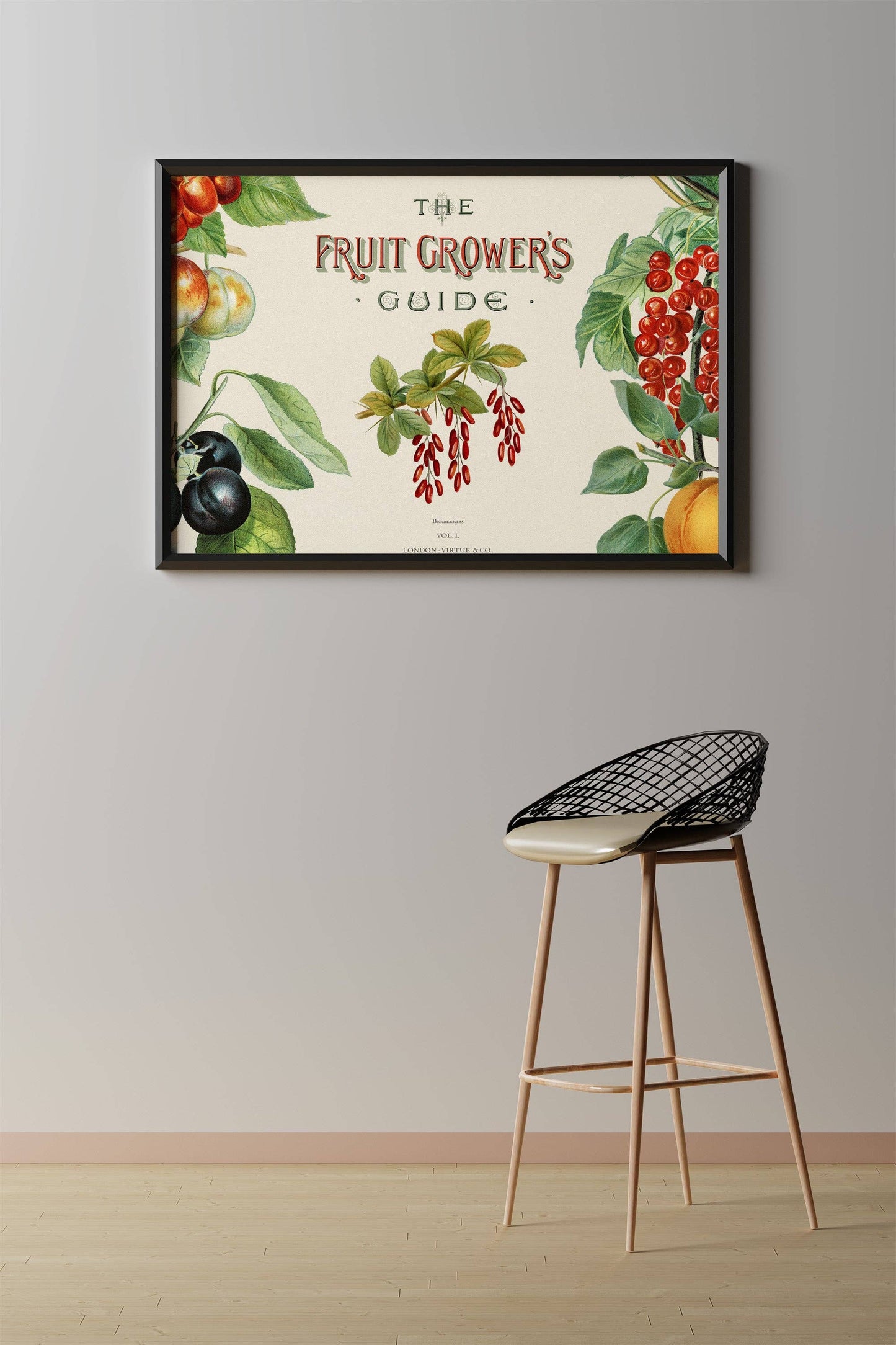 Guía para productores de frutas - Lámina artística vintage