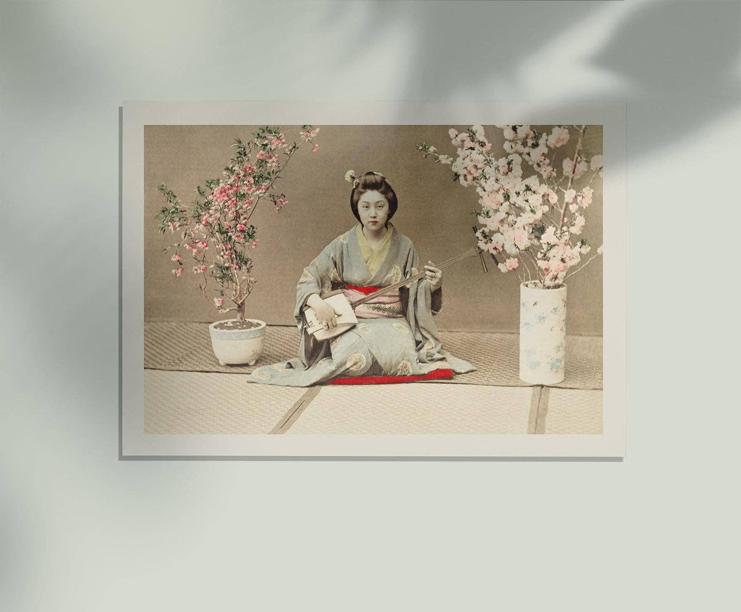 Geisha Playing Samisen by Ogawa Kazumasa