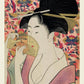 Geisha Holding a Comb by Kitagawa Utamaro