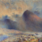 El monte Snowdon entre nubes despejadas, por Alfred William Hunt