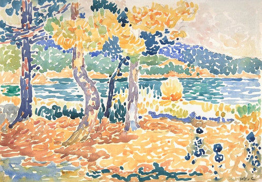 Pines on the Coastline (1856–1910) painting by Henri-Edmond Cross