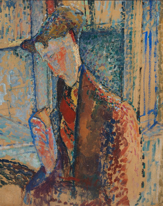 Ensoñación de Amedeo Modigliani (Estudio para el retrato de Frank Burty Haviland) (1914), cuadro famoso.