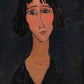 Amedeo Modigliani's Jeune femme a la rose (Margherita) (1916) famous painting.