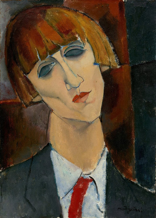 La famosa pintura de Madame Kisling (1917) de Amedeo Modigliani.