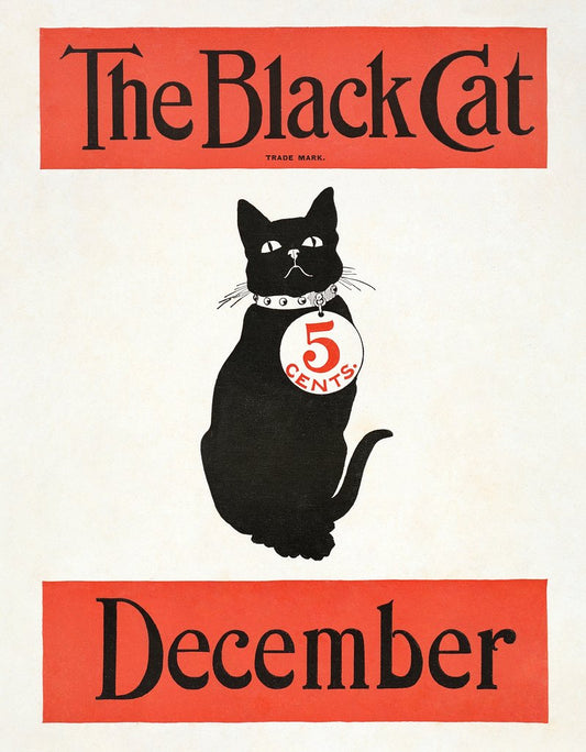 El gato negro, cartel de diciembre (1890)