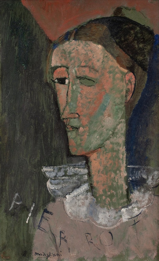 Autorretrato como Pierrot de Amedeo Clemente Modigliani